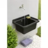 Pilozzo per Esterno Lavello a Muro 60x34 cm Lavabo Nero da Lavanderia