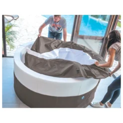Piscina con Mobili Idromassaggio Spa 184x73 6 Persone Semi Rigida Rotonda