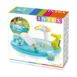 Piscina con Scivolo Alligatore per Bambini Intex Gonfiabile Gioco da Giardino