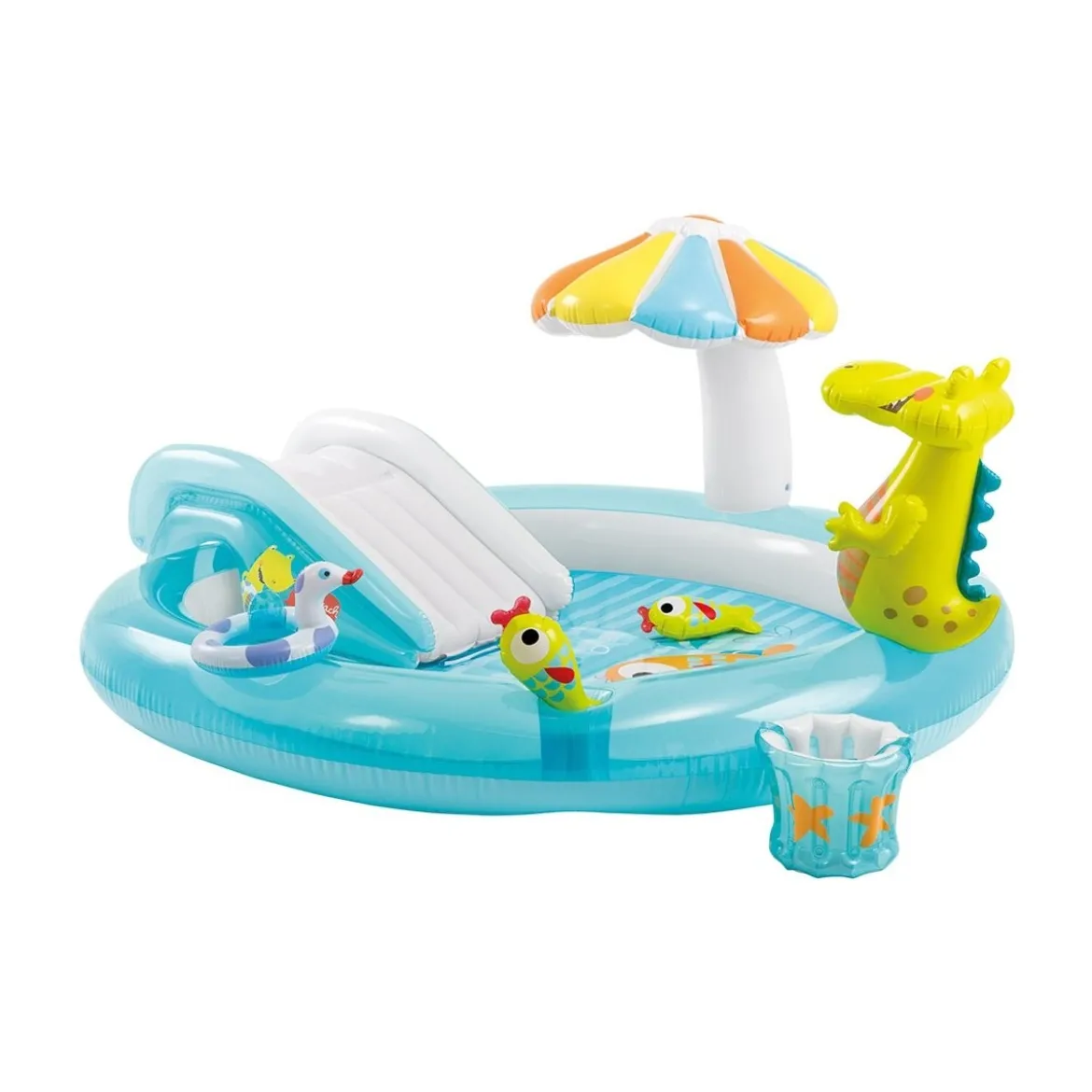 Piscina con Scivolo Alligatore per Bambini Intex Gonfiabile Gioco da Giardino