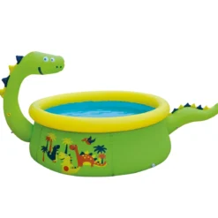 Piscina Dinosauro Verde Gonfiabile per Bambini 175x62 cm