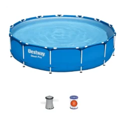 Piscina Fuori Terra con Telaio 396x84 cm con Telaio e Pompa Filtrante
