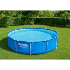 Piscina Fuori Terra con Telaio 396x84 cm con Telaio e Pompa Filtrante