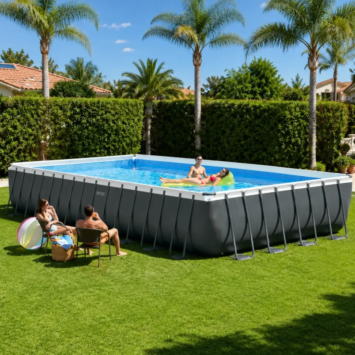 Piscina Fuori Terra Intex 975x488x132 cm Pompa a Sabbia Teli Scaletta