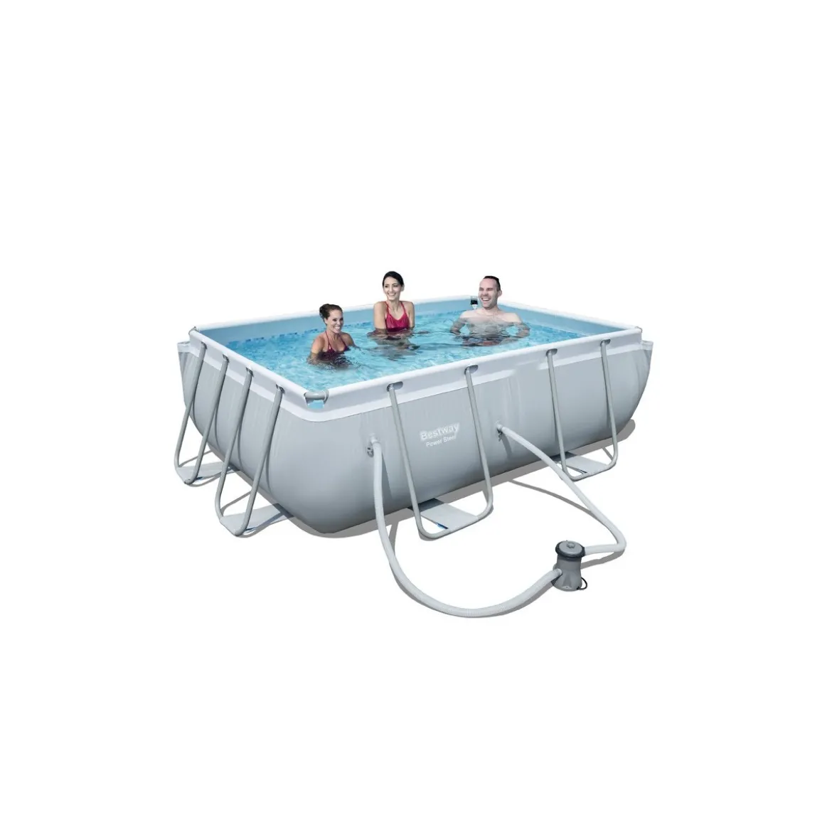 Piscina Fuori Terra Rettangolare 282x196 per Bambini Adulti con Pompa Filtro