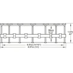 Piscina Fuori Terra Telaio 457x107 cm Scaletta Esterna Pompa Filtrante