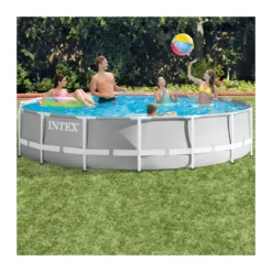 Piscina Fuori Terra 457x107 Intex da Esterno Filtro a Cartuccia Scaletta Rotonda