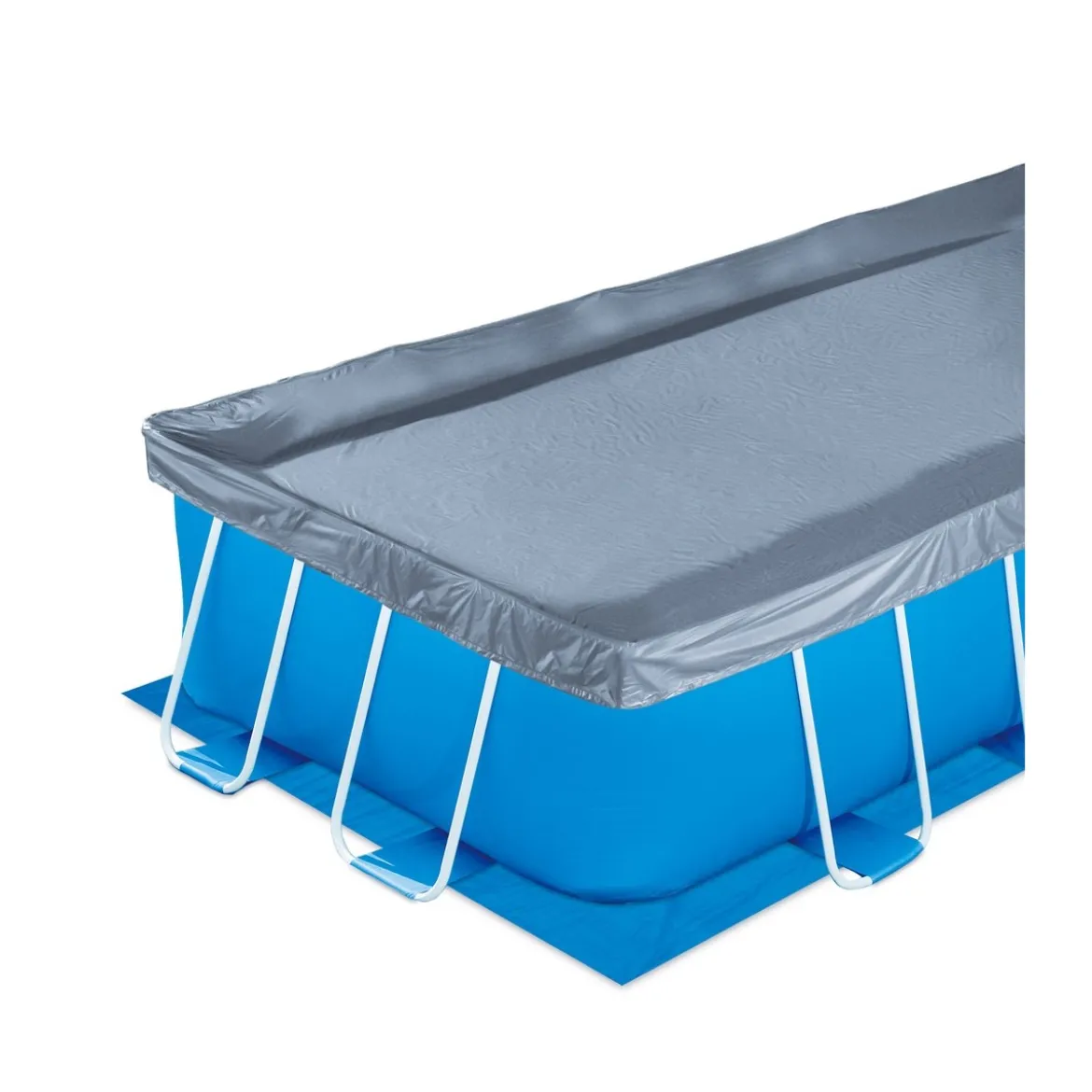 Piscina Fuoriterra 488x244 Rettangolare con Pompa Filtro a Cartuccia Scaletta