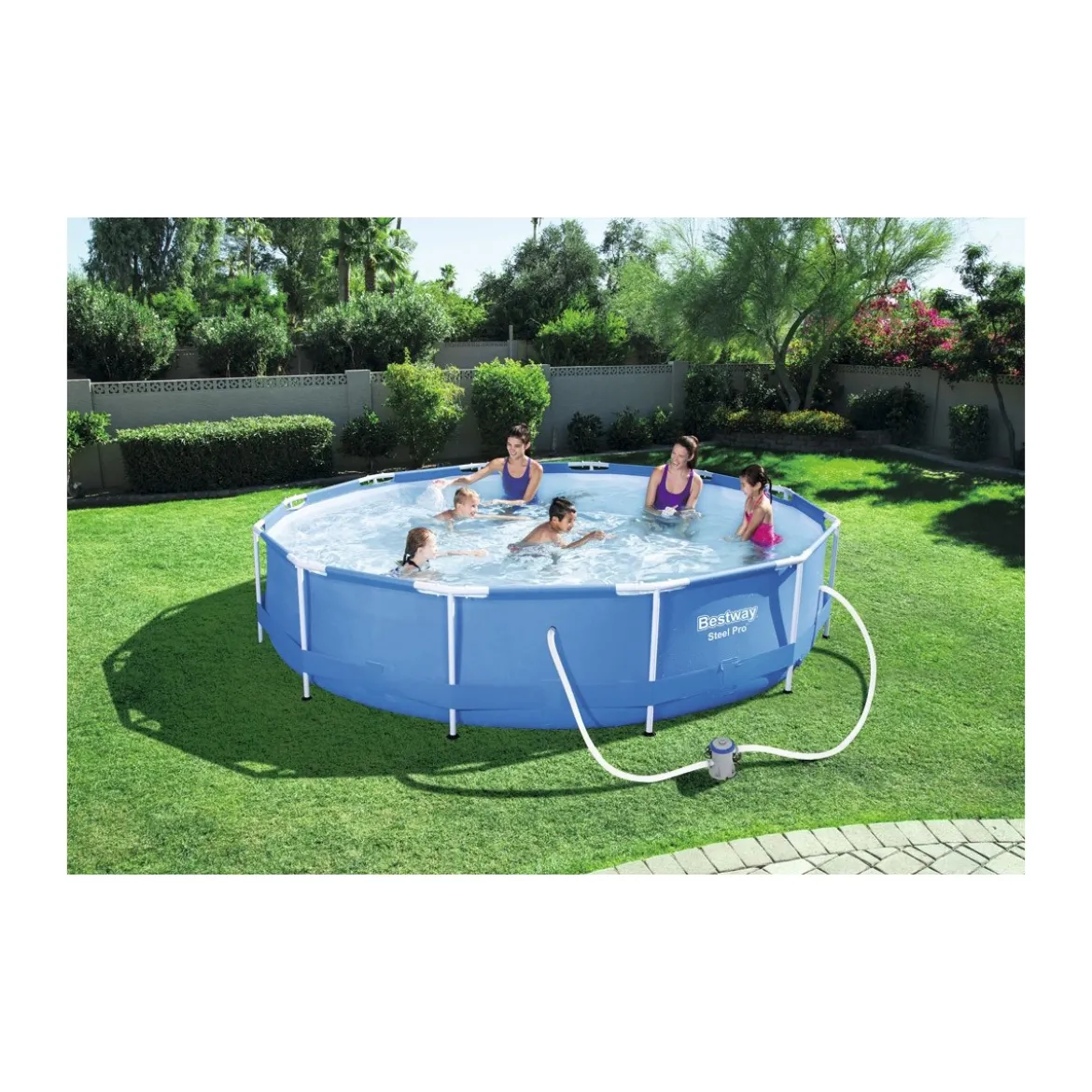 Piscina Fuori Terra 366x76 Rotonda Steel Pro Frame con Pompa Filtro a cartuccia