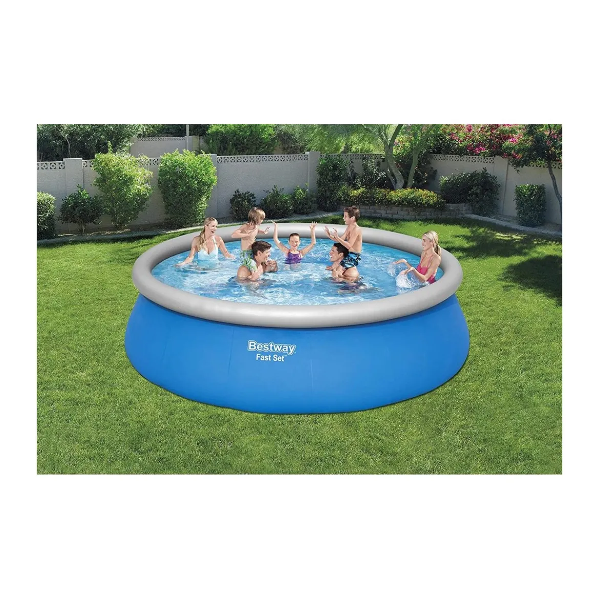Piscina Gonfiabile Fuori Terra Tonda 457x122 cm Filtro Pompa Scaletta