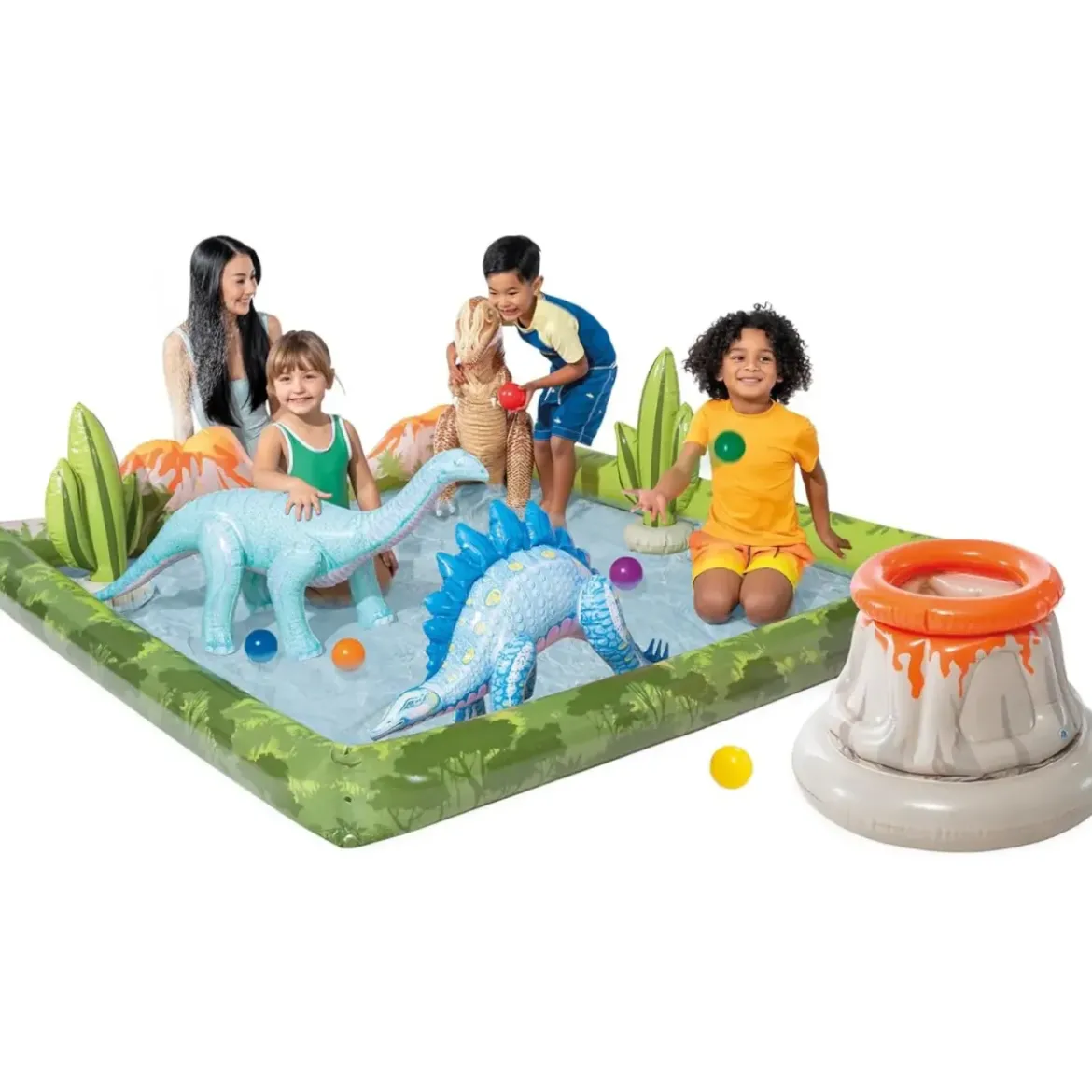 Piscina Gonfiabile Intex per Bambini 2x2 m Dinosauri con Accessori
