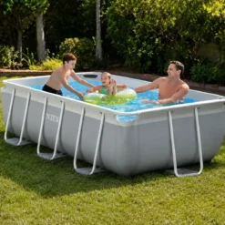 Piscina Intex Rettangolare Frame 488x244x107 cm Pompa Scaletta Teli