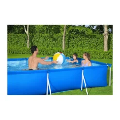 Piscina Rettangolare Steel Pro Frame 300x200 Fuoriterra Senza Pompa Filtro Bimbi