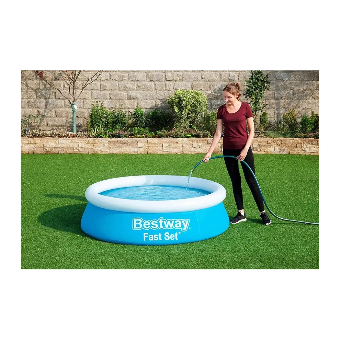 Piscina Rotonda Fuori Terra 183x51 Gonfiabile Autoportante Senza Pompa Filtro