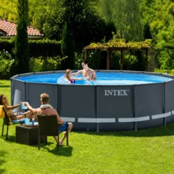 Piscina Rotonda Intex 488x488x122 cm Pompa a Sabbia Teli Scaletta