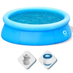 Piscina Tonda 420 cm Fuori Terra con Pompa Filtro h84 cm
