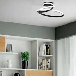 Plafoniera a Soffitto da Interno Nero Intec Moderna Luce a LED CCT