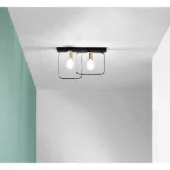 Plafoniera a Soffitto Lampada Intec Moderna Lampadina E27 Luce per Interno