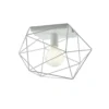 Plafoniera Bianca Intec Lampada a Soffitto Moderna con Punto Luce E27