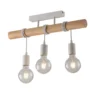 Plafoniera in Legno e Metallo Lampada a Soffitto Luce Design Moderno