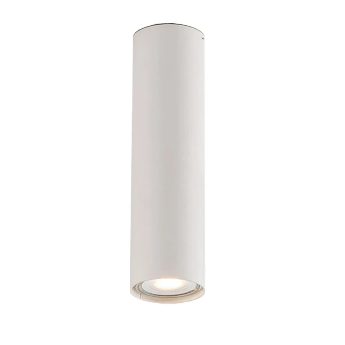 Plafoniera in Metallo Bianco Faretto da Soffitto Punto Luce Tubolare