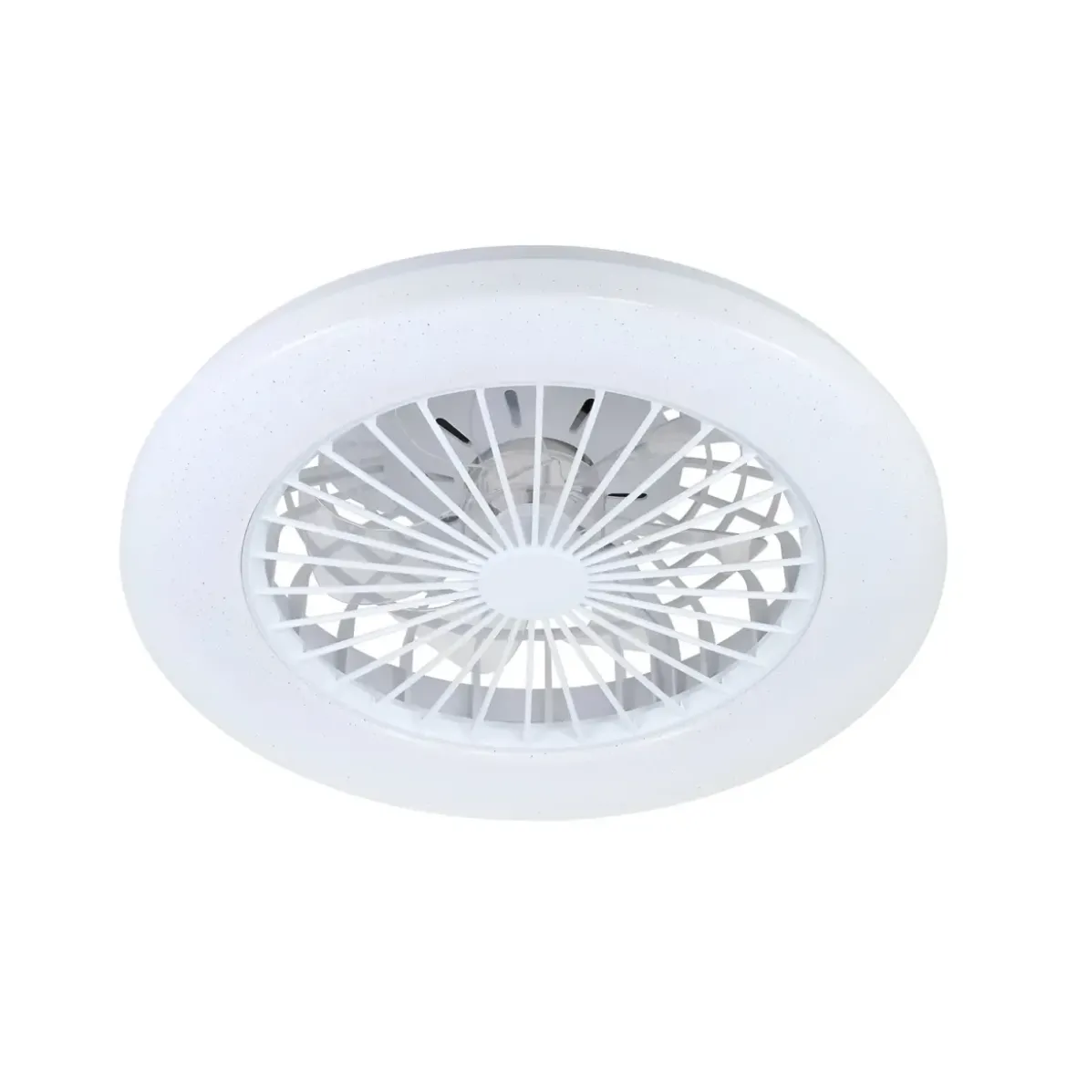Plafoniera LED con Ventilatore 45W Bianca 48cm Effetto Stellato CCT
