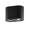 Plafoniera Rotonda Nera Lampada Intec a Soffitto Faretti Orientabili