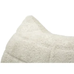 Poltrona Bouclé Compressa Bianco Imbottita Moderna per Salotto Lounge