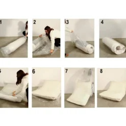 Poltrona Bouclé Compressa Bianco Imbottita Moderna per Salotto Lounge