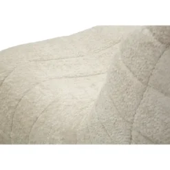 Poltrona Bouclé Compressa Bianco Imbottita Moderna per Salotto Lounge