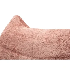 Poltrona Bouclé Compressa Rosa Imbottita Moderna per Salotto Lounge
