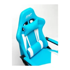 Poltrona da Gaming Cuscino Cervicale Lombare con Braccioli Ruote Ergonomica