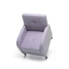 Poltrona da lettura rivestimento in tessuto Grigio