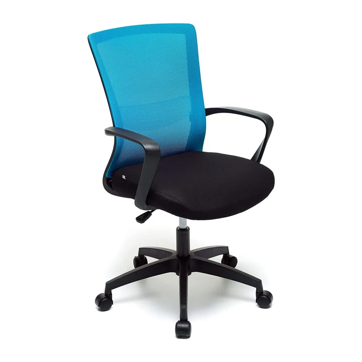 Poltrona da Ufficio con Ruote per Scrivania Blu con Braccioli Ergonomica Camera