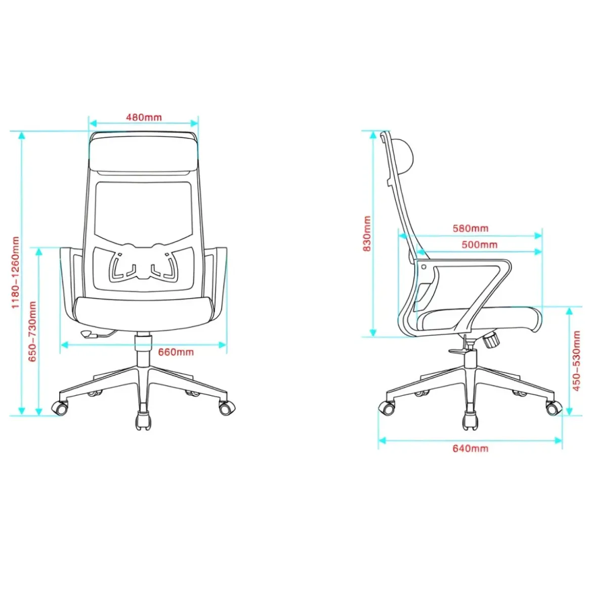 Poltrona da Ufficio Ergonomica Grigio con Schienale Alto in Rete Reclinabile