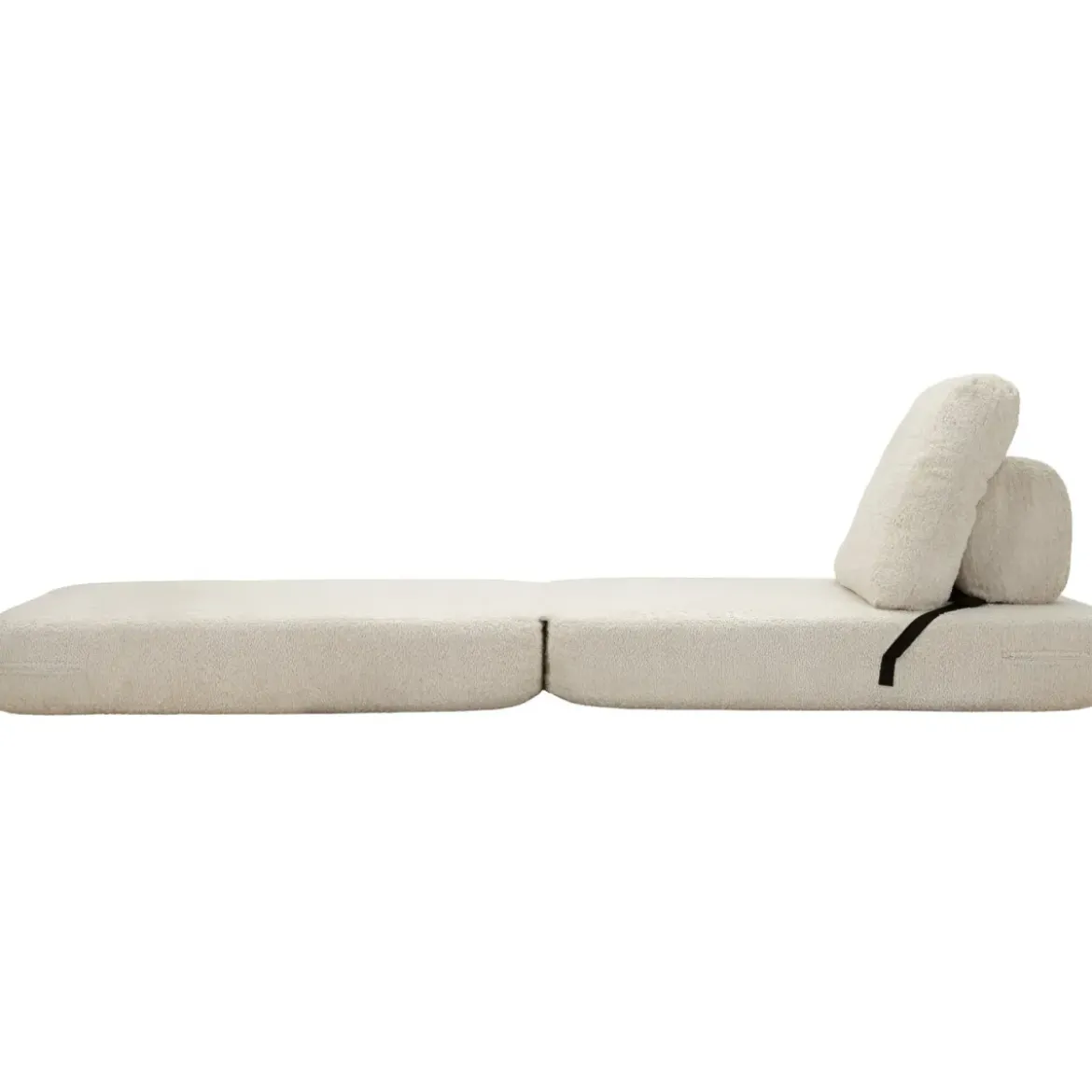Poltrona Letto Bouclé Compressa Bianco Moderna per Salotto Camera