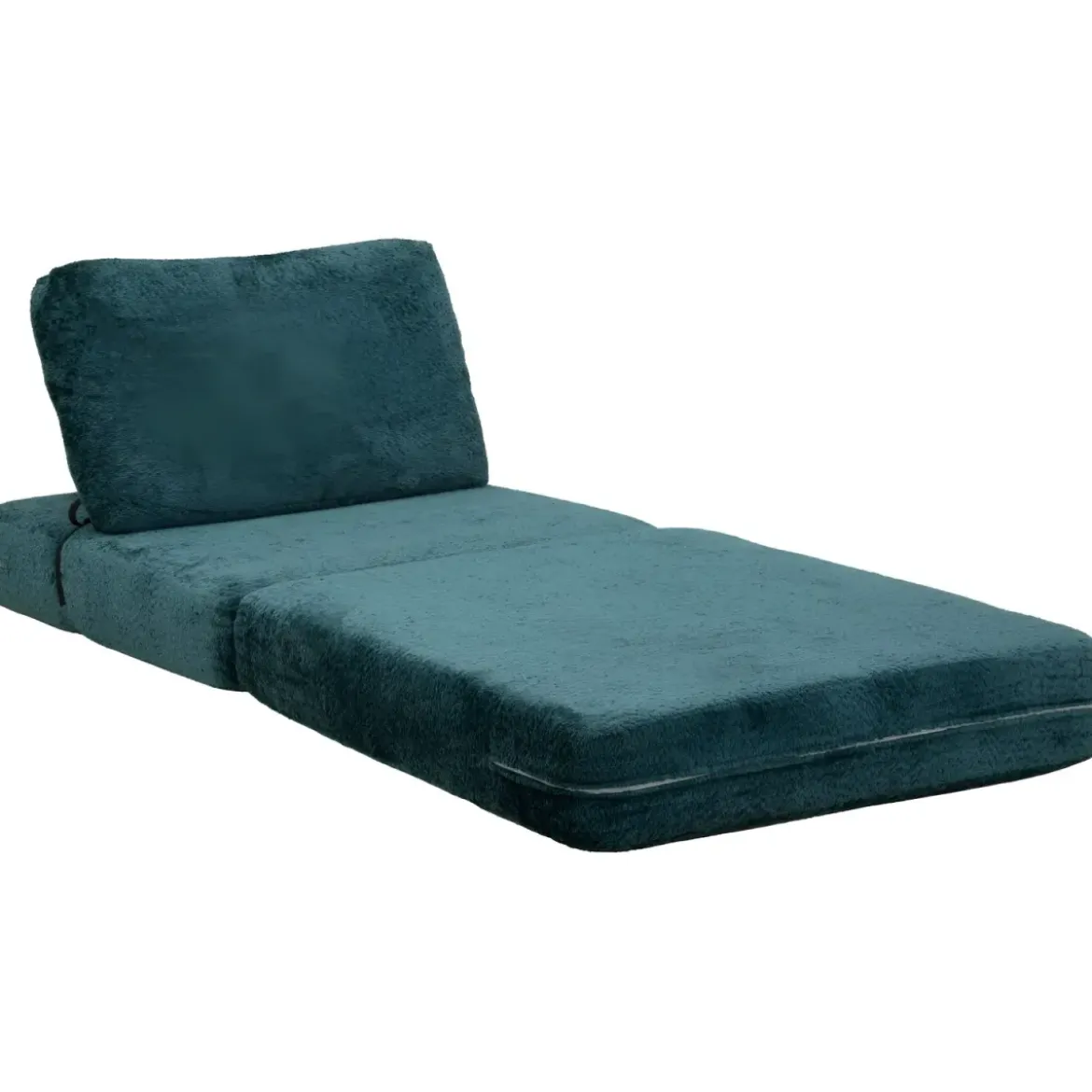 Poltrona Letto Bouclé Compressa Petrolio Moderna per Salotto Camera