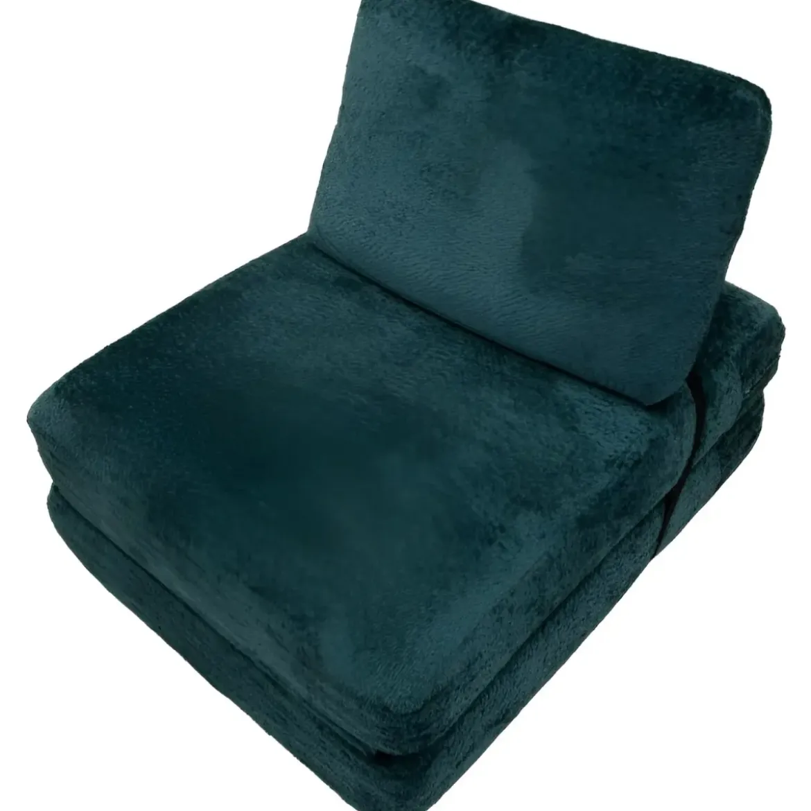 Poltrona Letto Bouclé Compressa Petrolio Moderna per Salotto Camera