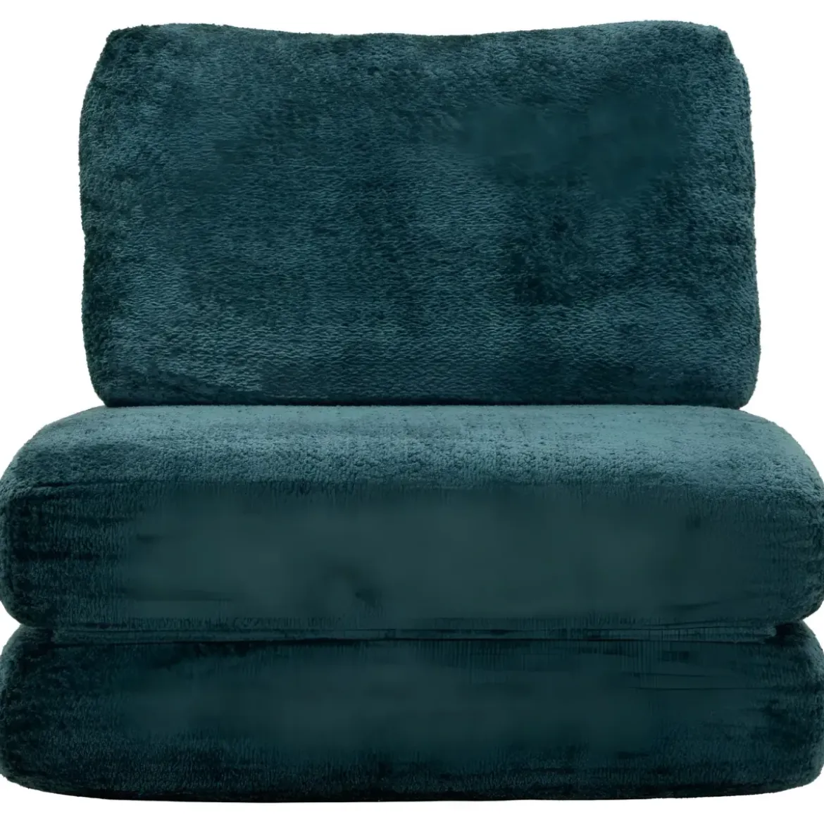 Poltrona Letto Bouclé Compressa Petrolio Moderna per Salotto Camera