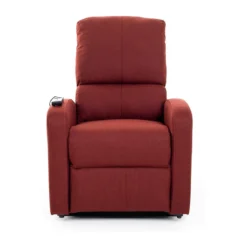 Poltrona per Anziani Alzapersona in Tessuto Rosso Elettrica Reclinabile Relax
