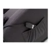 Poltrona Reclinabile Elettrica in Tessuto Blu Jeans Relax Poggiapiedi Salotto