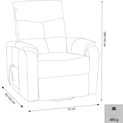 Poltrona Relax Elettrica Marrone 76x95x106 cm Ecopelle Reclinabile