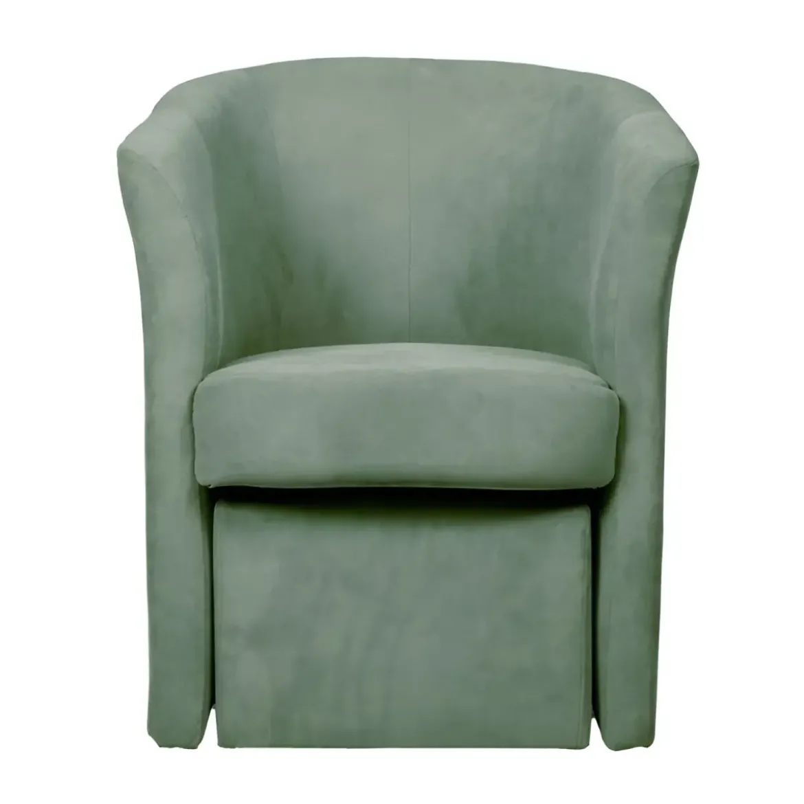 Poltrona Relax in Tessuto Verde Acqua con Pouf Estraibile Salvaspazio