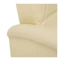 Poltrona Relax Manuale Reclinabile in Ecopelle Beige con Braccioli
