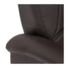 Poltrona Relax Manuale Reclinabile in Ecopelle Marrone con Braccioli