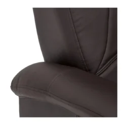 Poltrona Relax Manuale Reclinabile in Ecopelle Marrone con Braccioli