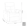 Poltrona Relax Manuale Reclinabile in Ecopelle Marrone con Braccioli