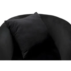 Poltrona Velluto Nero Struttura Metallo Dorato Salotto Camera da Letto