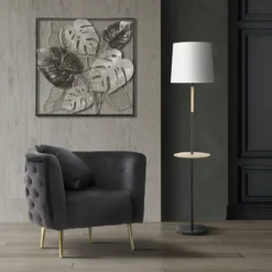 Poltrona Velluto Nero Struttura Metallo Dorato Salotto Camera da Letto