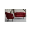 Poltroncina Poltrona a Conchiglia in Velluto Rosso da Ufficio Sala Sedia Moderna